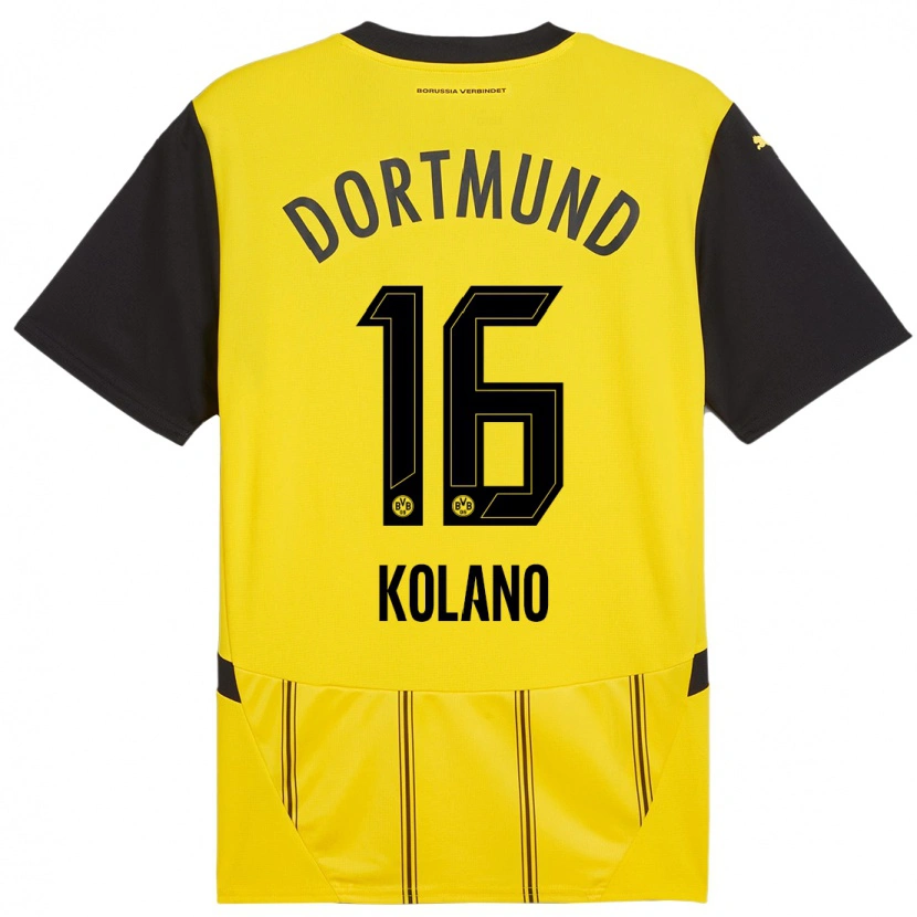Danxen Damen Damian Kolano #16 Gelb Schwarz Heimtrikot Trikot 2024/25 T-Shirt Schweiz