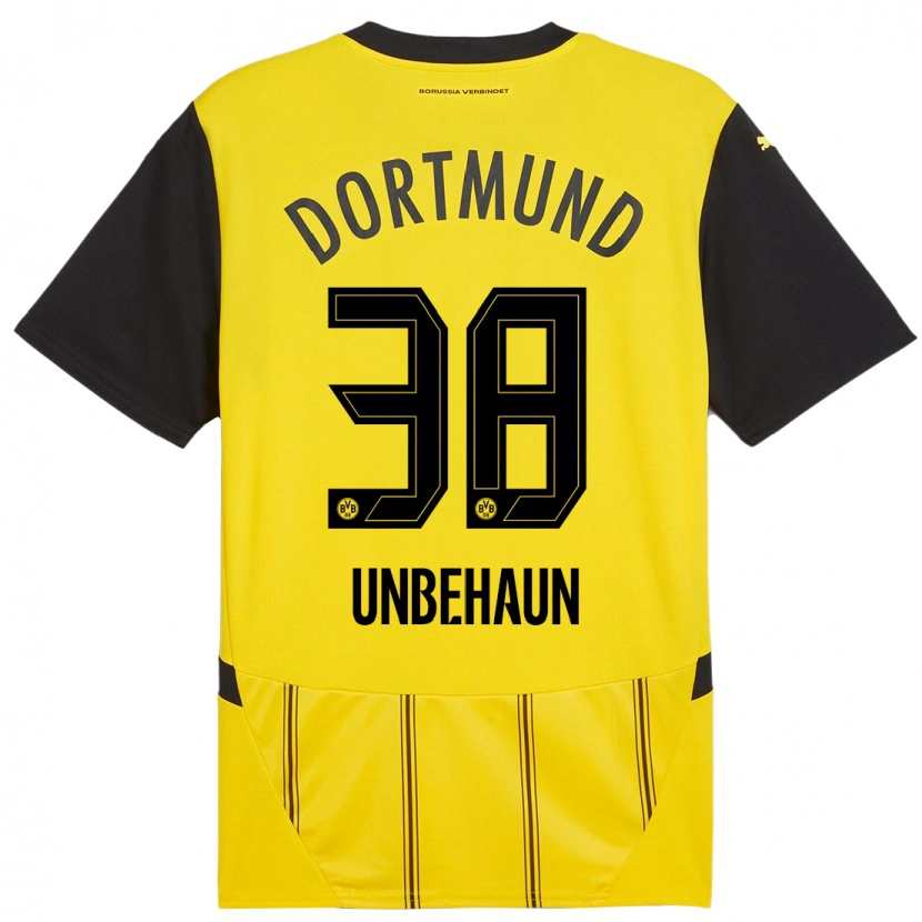 Danxen Damen Luca Unbehaun #38 Gelb Schwarz Heimtrikot Trikot 2024/25 T-Shirt Schweiz