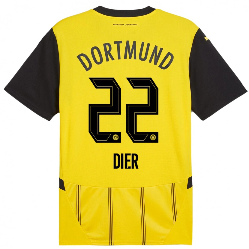 Danxen Damen Henrik Dier #22 Gelb Schwarz Heimtrikot Trikot 2024/25 T-Shirt Schweiz