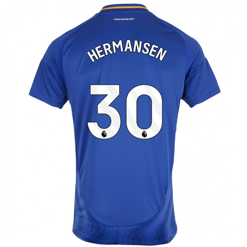 Danxen Damen Mads Hermansen #30 Blau Weiß Heimtrikot Trikot 2024/25 T-Shirt Schweiz