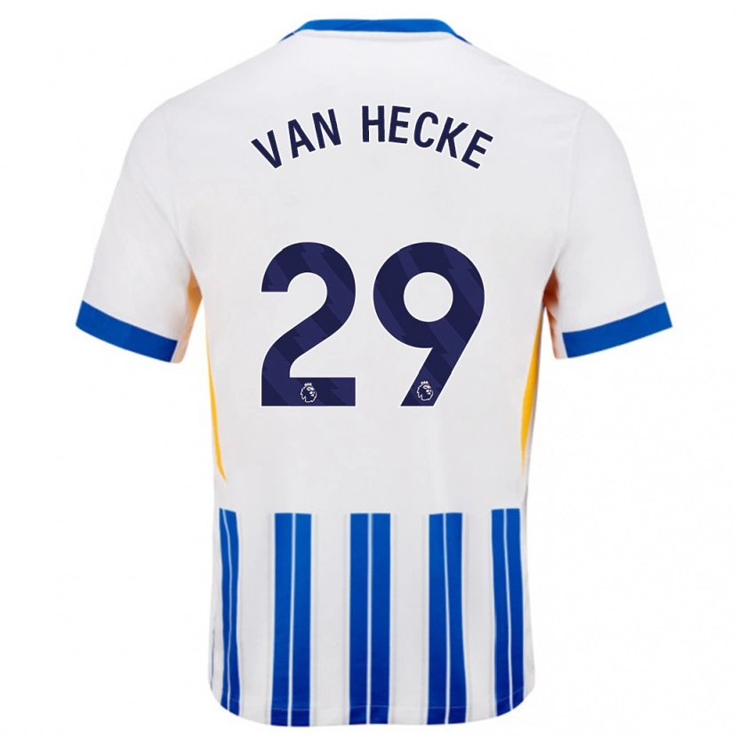 Danxen Damen Jan Paul Van Hecke #29 Weiß Blaue Nadelstreifen Heimtrikot Trikot 2024/25 T-Shirt Schweiz