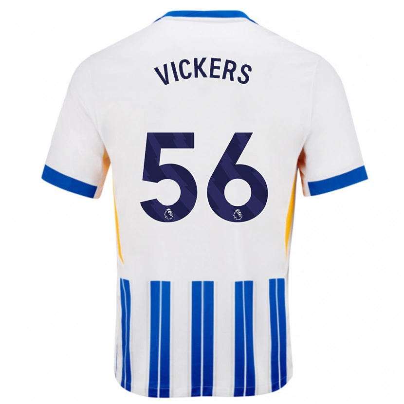 Danxen Damen Caylan Vickers #56 Weiß Blaue Nadelstreifen Heimtrikot Trikot 2024/25 T-Shirt Schweiz