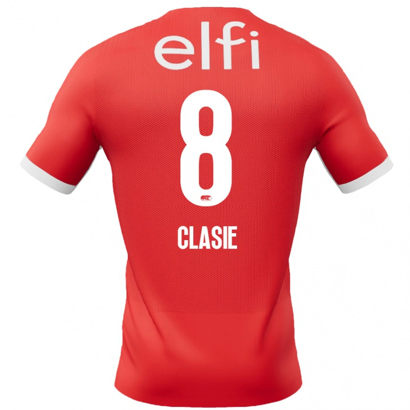 Danxen Damen Jordy Clasie #8 Rot Weiß Heimtrikot Trikot 2024/25 T-Shirt Schweiz