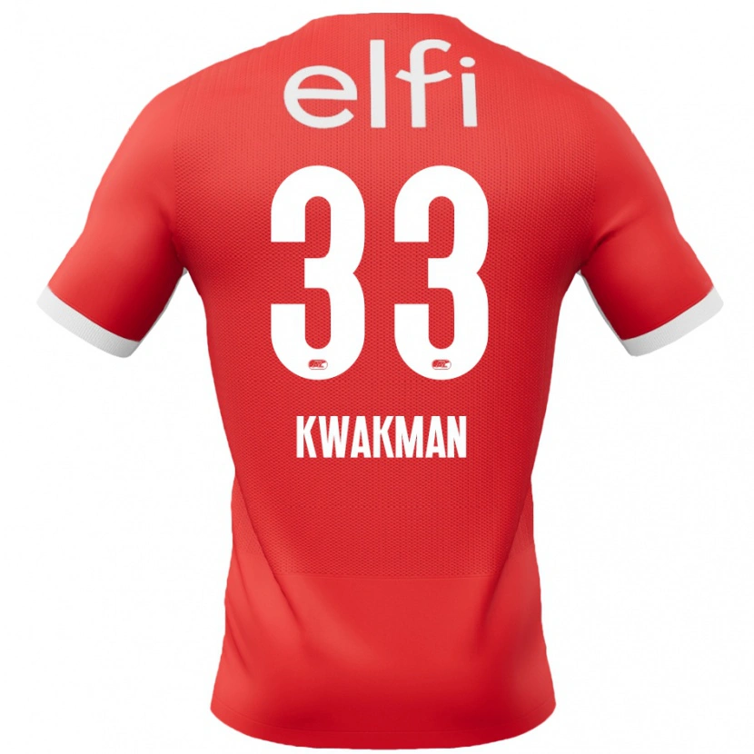 Danxen Damen Dave Kwakman #33 Rot Weiß Heimtrikot Trikot 2024/25 T-Shirt Schweiz