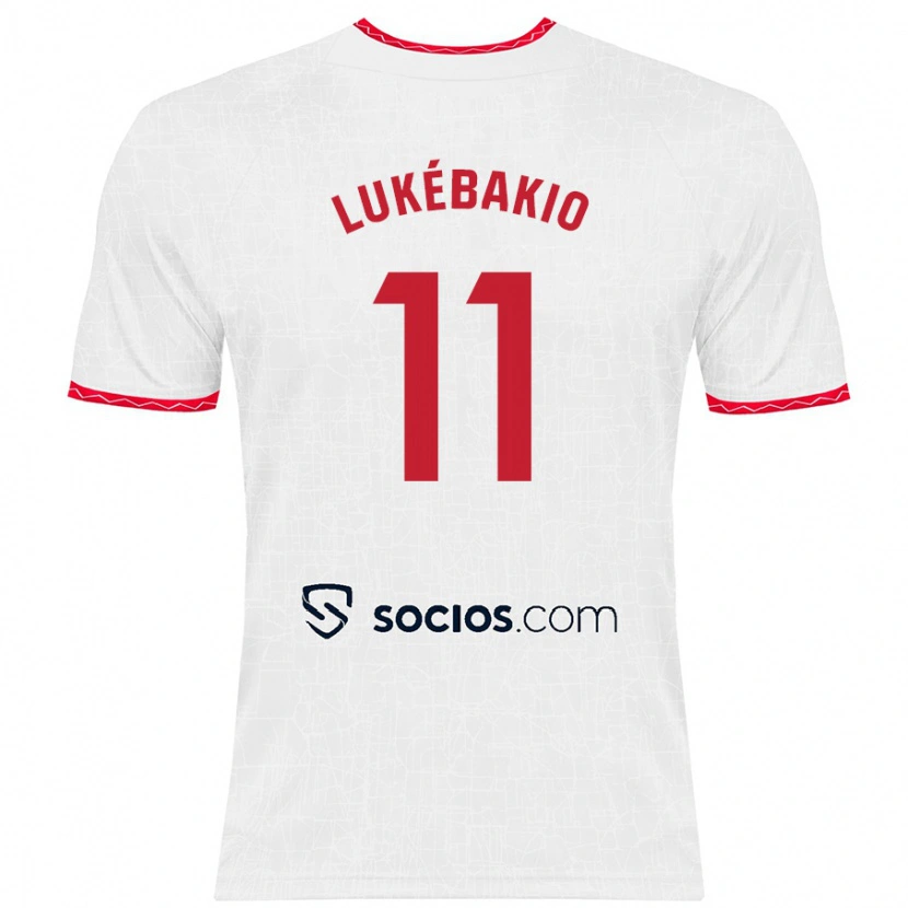 Danxen Damen Dodi Lukébakio #11 Weiß Rot Heimtrikot Trikot 2024/25 T-Shirt Schweiz