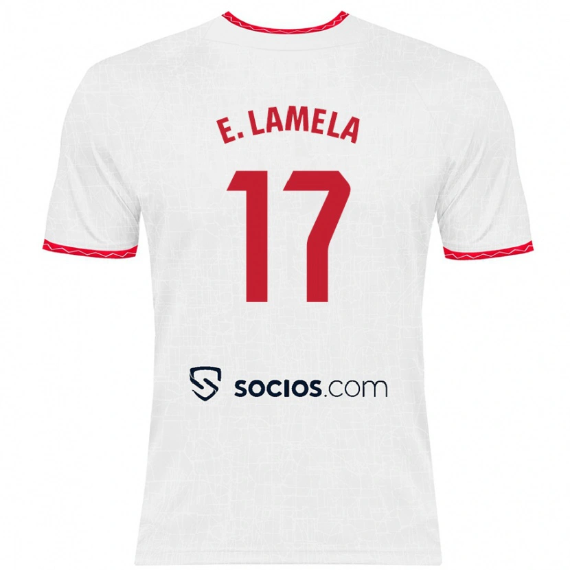 Danxen Damen Erik Lamela #17 Weiß Rot Heimtrikot Trikot 2024/25 T-Shirt Schweiz