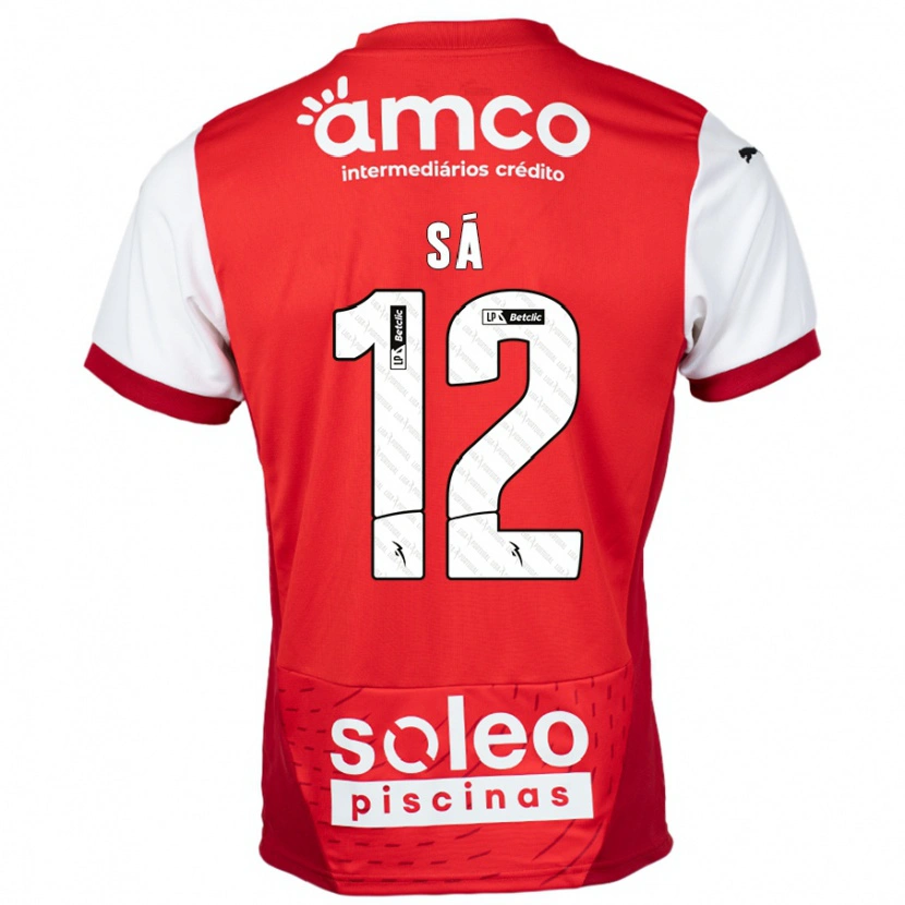 Danxen Damen Tiago Sá #12 Rot Weiß Heimtrikot Trikot 2024/25 T-Shirt Schweiz