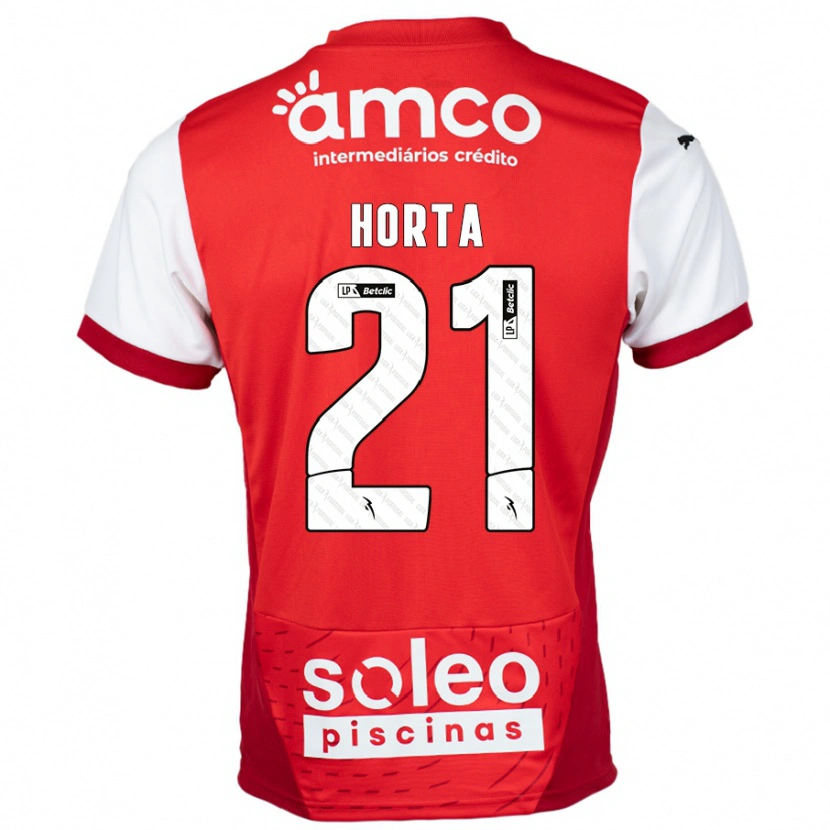 Danxen Damen Ricardo Horta #21 Rot Weiß Heimtrikot Trikot 2024/25 T-Shirt Schweiz
