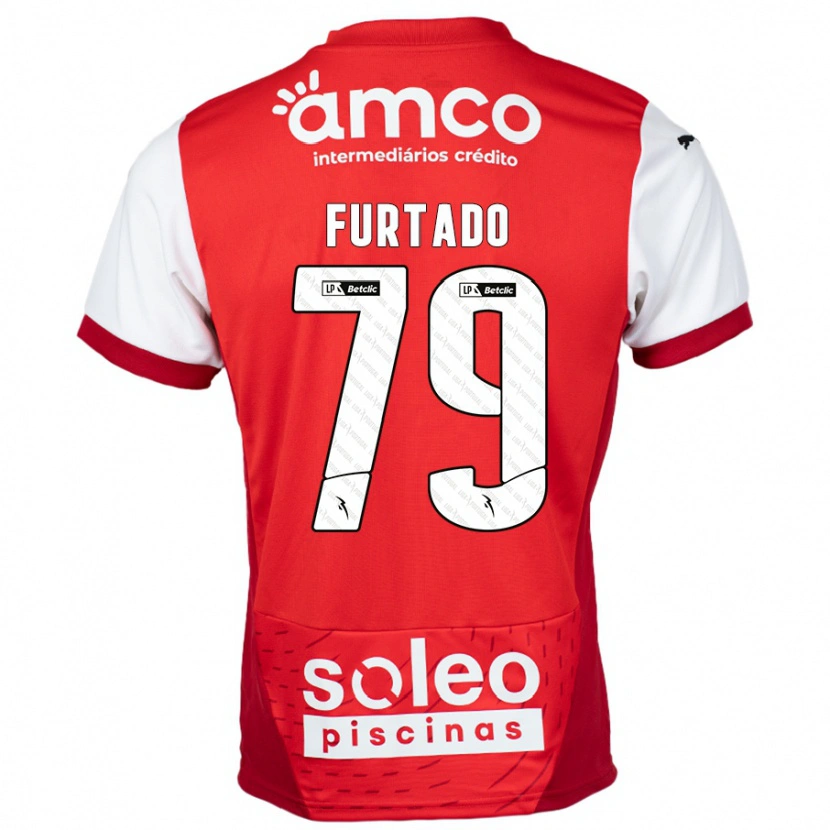 Danxen Damen Rúben Furtado #79 Rot Weiß Heimtrikot Trikot 2024/25 T-Shirt Schweiz