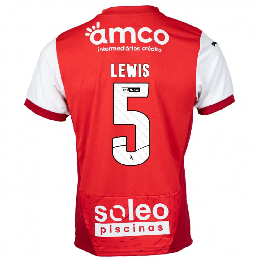 Danxen Damen Leah Lewis #5 Rot Weiß Heimtrikot Trikot 2024/25 T-Shirt Schweiz