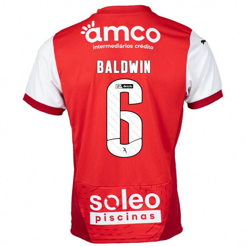 Danxen Damen Carlyn Baldwin #6 Rot Weiß Heimtrikot Trikot 2024/25 T-Shirt Schweiz