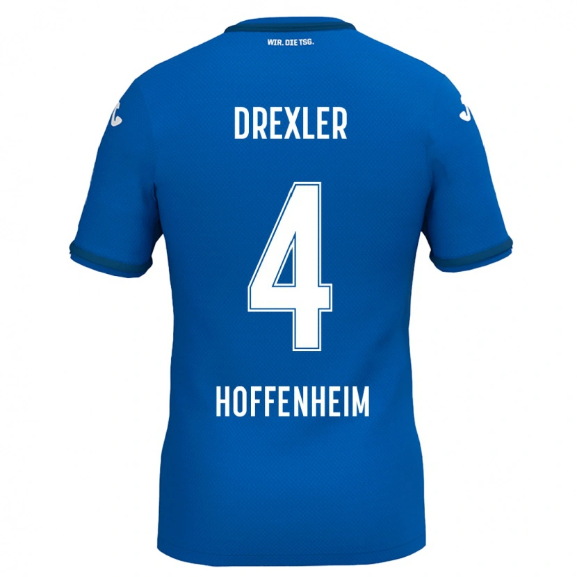 Danxen Damen Tim Drexler #4 Königsblau Heimtrikot Trikot 2024/25 T-Shirt Schweiz