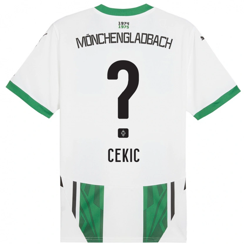 Danxen Damen Adnan Cekic #0 Weiß Grün Heimtrikot Trikot 2024/25 T-Shirt Schweiz