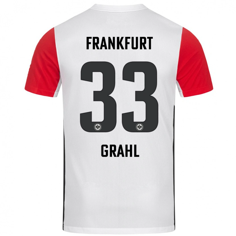 Danxen Damen Jens Grahl #33 Weiß Rot Heimtrikot Trikot 2024/25 T-Shirt Schweiz