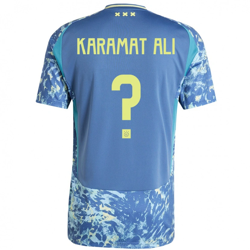 Danxen Damen Yaïr Karamat Ali #0 Grau Blau Gelb Auswärtstrikot Trikot 2024/25 T-Shirt Schweiz