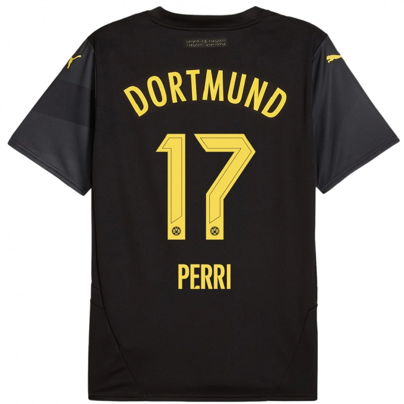 Danxen Damen Luca Perri #17 Schwarz Gelb Auswärtstrikot Trikot 2024/25 T-Shirt Schweiz