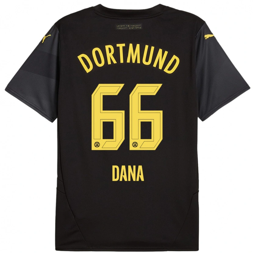 Danxen Damen Bleckmann Dana #66 Schwarz Gelb Auswärtstrikot Trikot 2024/25 T-Shirt Schweiz
