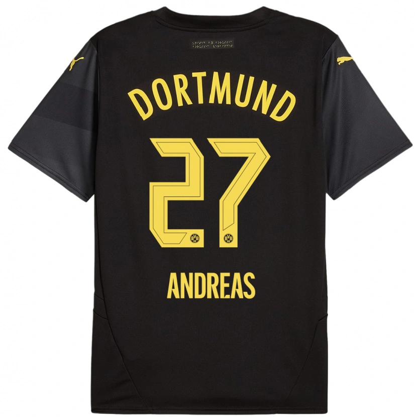 Danxen Damen Kuno Andreas #27 Schwarz Gelb Auswärtstrikot Trikot 2024/25 T-Shirt Schweiz