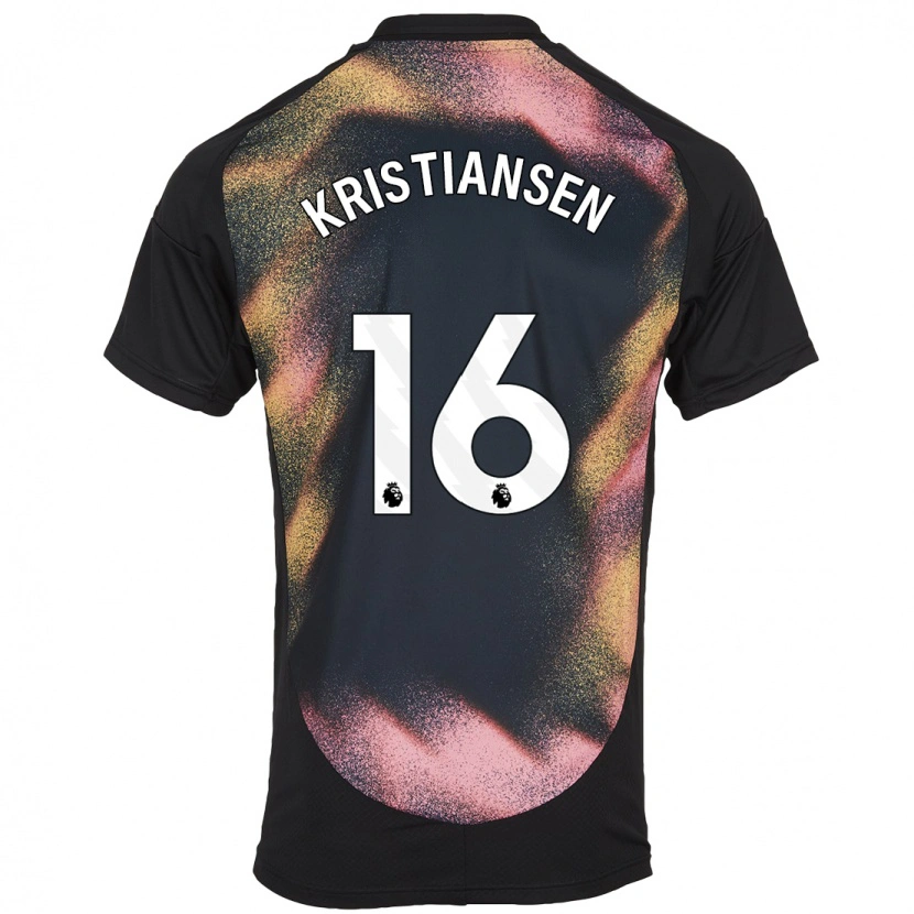 Danxen Damen Victor Kristiansen #16 Schwarz Weiß Auswärtstrikot Trikot 2024/25 T-Shirt Schweiz