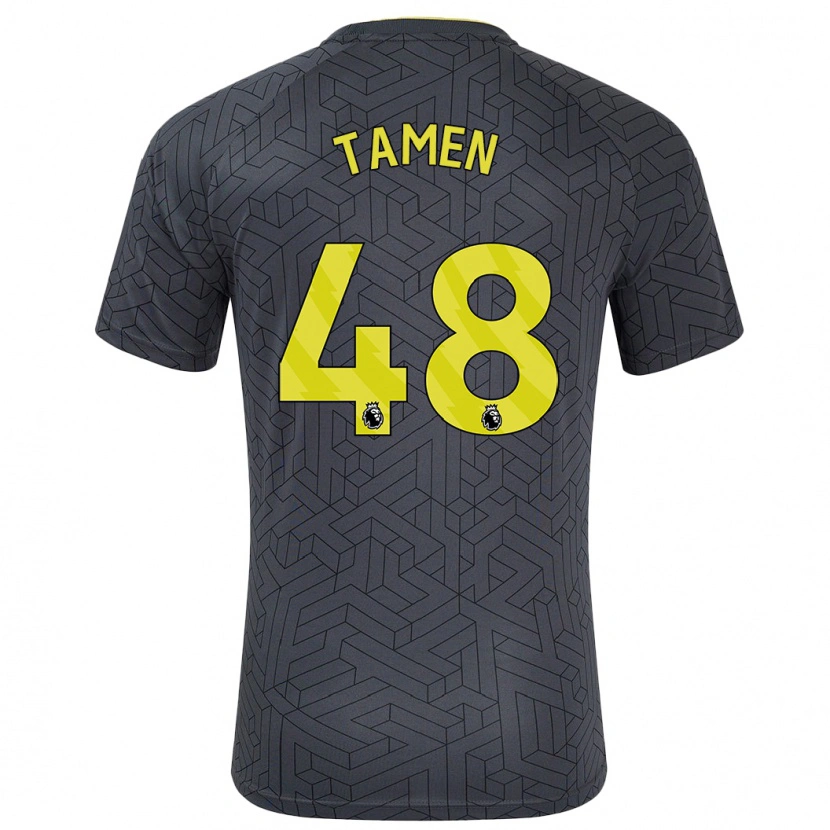 Danxen Damen William Tamen #48 Schwarz Gelb Auswärtstrikot Trikot 2024/25 T-Shirt Schweiz