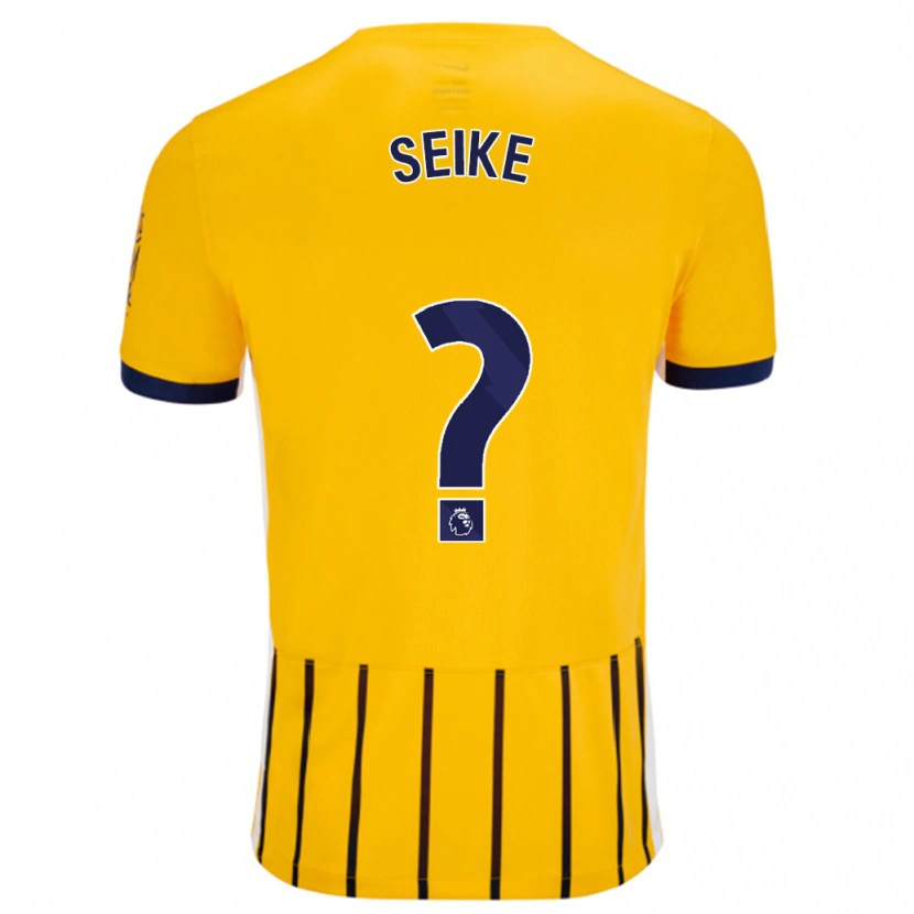 Danxen Damen Kiko Seike #0 Gold Blau Nadelstreifen Auswärtstrikot Trikot 2024/25 T-Shirt Schweiz