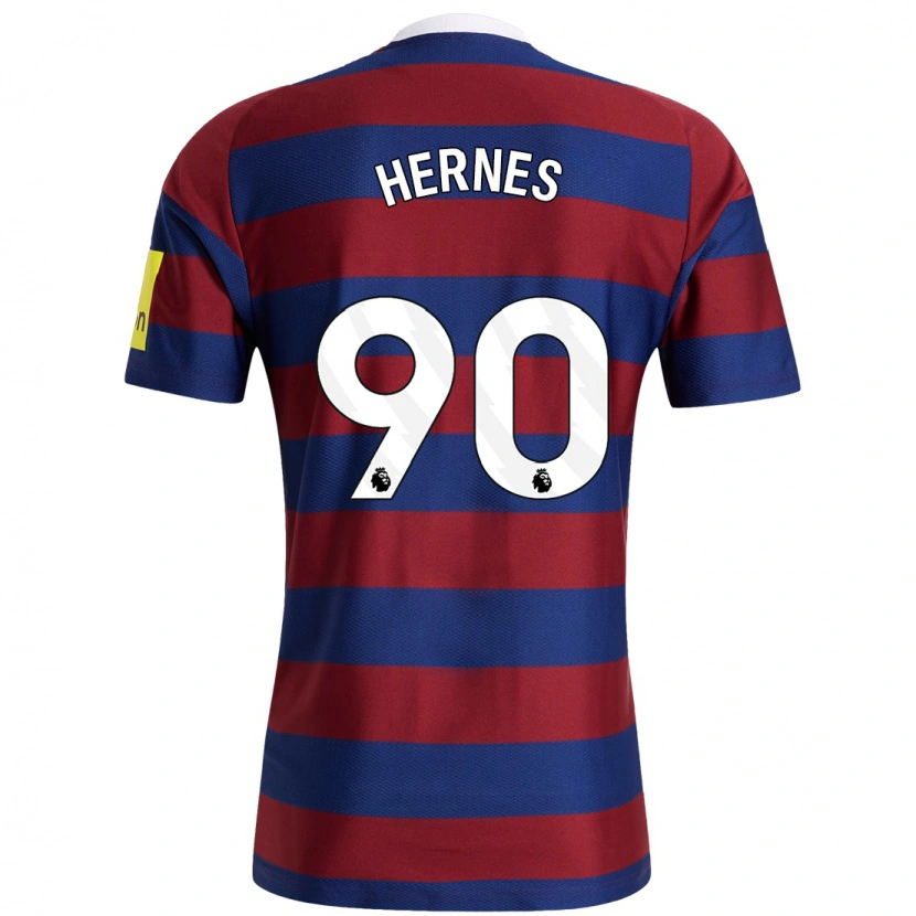 Danxen Damen Travis Hernes #90 Burgunderrot Marineblau Auswärtstrikot Trikot 2024/25 T-Shirt Schweiz