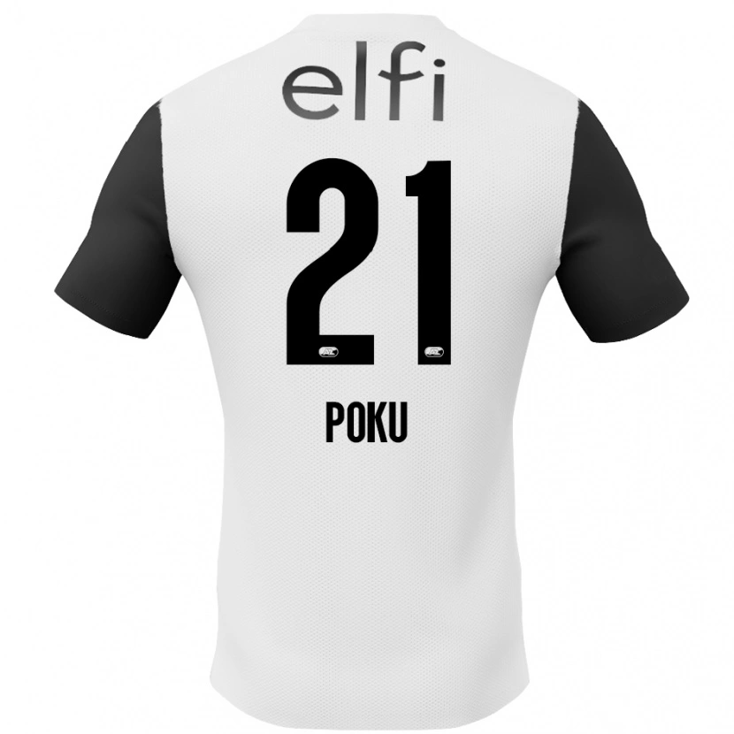 Danxen Damen Ernest Poku #21 Weiß Schwarz Auswärtstrikot Trikot 2024/25 T-Shirt Schweiz