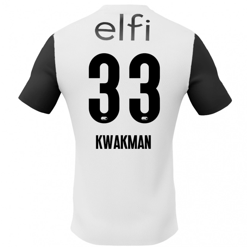 Danxen Damen Dave Kwakman #33 Weiß Schwarz Auswärtstrikot Trikot 2024/25 T-Shirt Schweiz