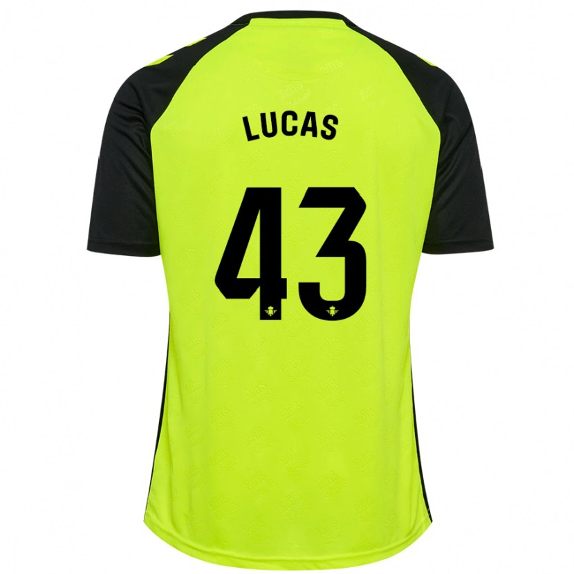 Danxen Damen Lucas Alcázar #43 Fluoreszierendes Gelb Schwarz Auswärtstrikot Trikot 2024/25 T-Shirt Schweiz