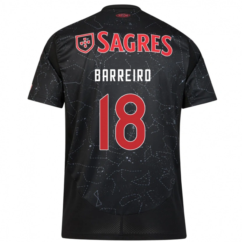 Danxen Damen Leandro Barreiro #18 Schwarz Rot Auswärtstrikot Trikot 2024/25 T-Shirt Schweiz