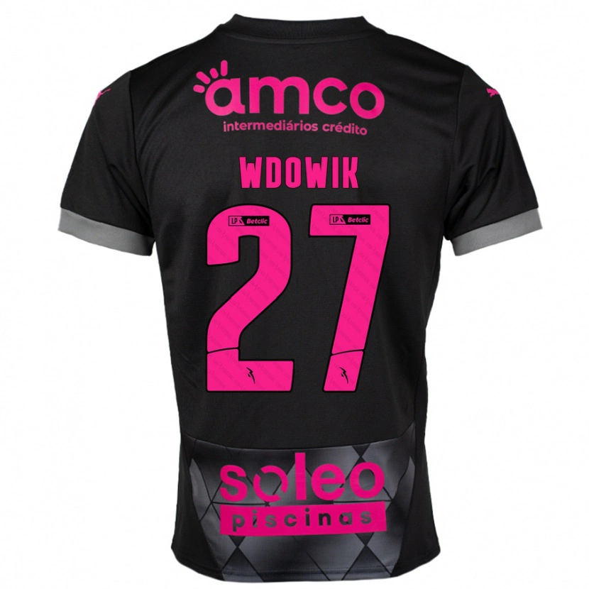 Danxen Damen Bartlomiej Wdowik #27 Schwarz Rosa Auswärtstrikot Trikot 2024/25 T-Shirt Schweiz