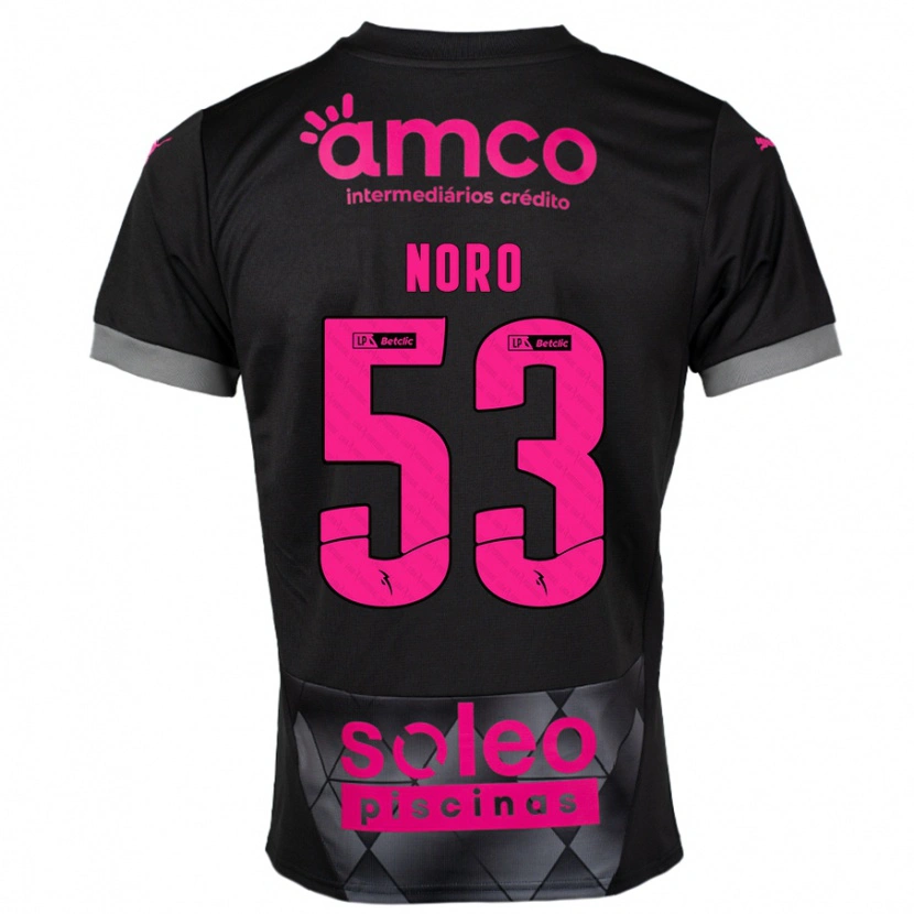 Danxen Damen Jonatás Noro #53 Schwarz Rosa Auswärtstrikot Trikot 2024/25 T-Shirt Schweiz
