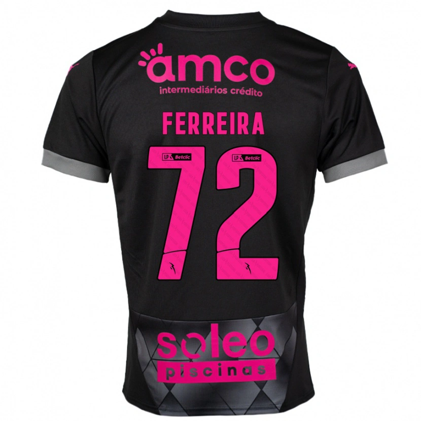 Danxen Damen André Ferreira #72 Schwarz Rosa Auswärtstrikot Trikot 2024/25 T-Shirt Schweiz