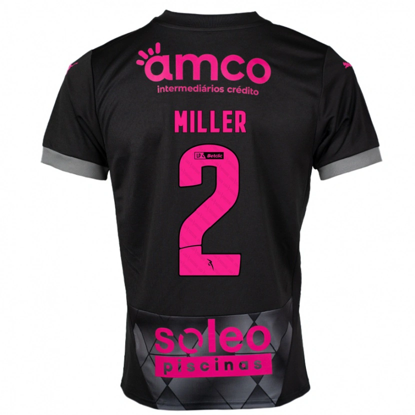 Danxen Damen Maria Miller #2 Schwarz Rosa Auswärtstrikot Trikot 2024/25 T-Shirt Schweiz