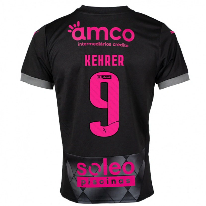 Danxen Damen Caroline Kehrer #9 Schwarz Rosa Auswärtstrikot Trikot 2024/25 T-Shirt Schweiz