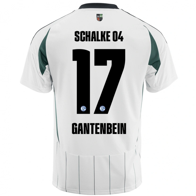 Danxen Damen Adrian Gantenbein #17 Weiß Grün Auswärtstrikot Trikot 2024/25 T-Shirt Schweiz