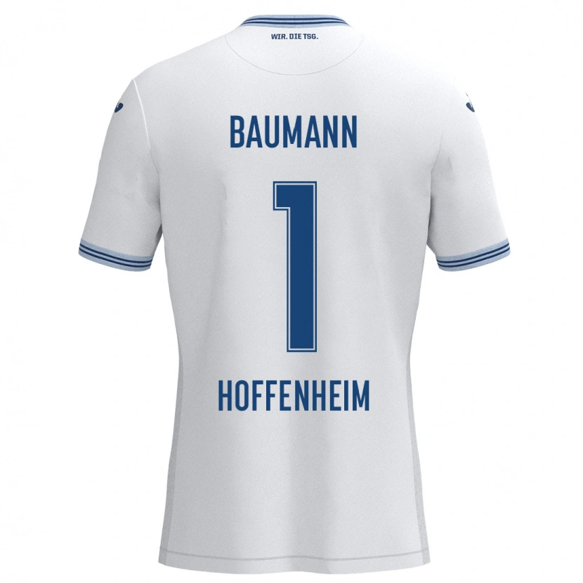 Danxen Damen Oliver Baumann #1 Weiß Blau Auswärtstrikot Trikot 2024/25 T-Shirt Schweiz