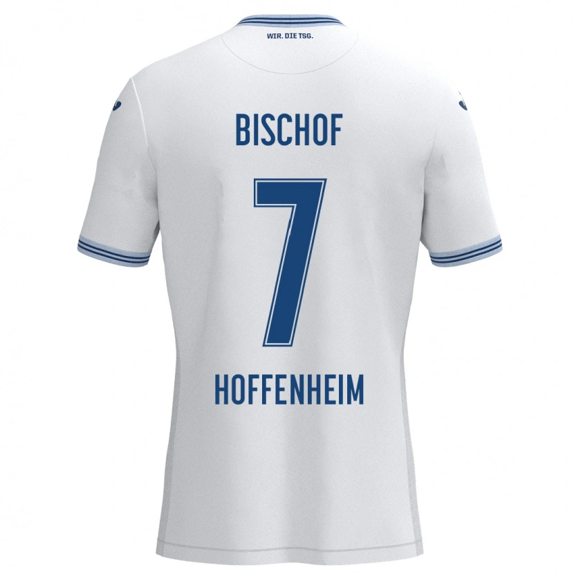 Danxen Damen Tom Bischof #7 Weiß Blau Auswärtstrikot Trikot 2024/25 T-Shirt Schweiz