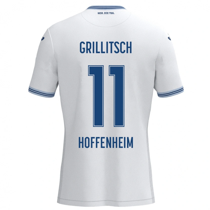 Danxen Damen Florian Grillitsch #11 Weiß Blau Auswärtstrikot Trikot 2024/25 T-Shirt Schweiz