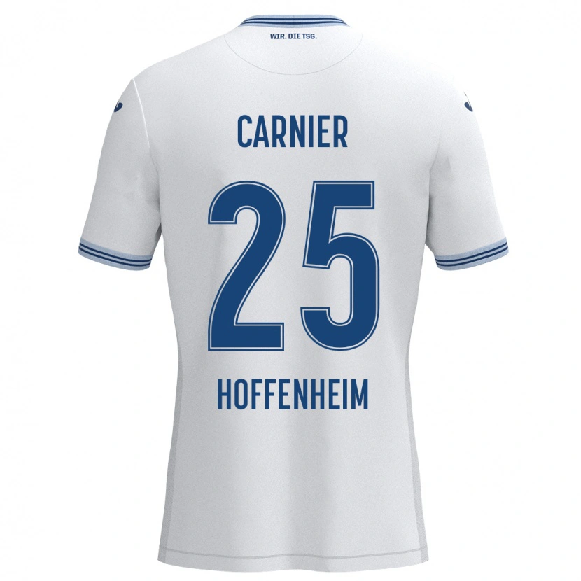 Danxen Damen Alekseï Carnier #25 Weiß Blau Auswärtstrikot Trikot 2024/25 T-Shirt Schweiz