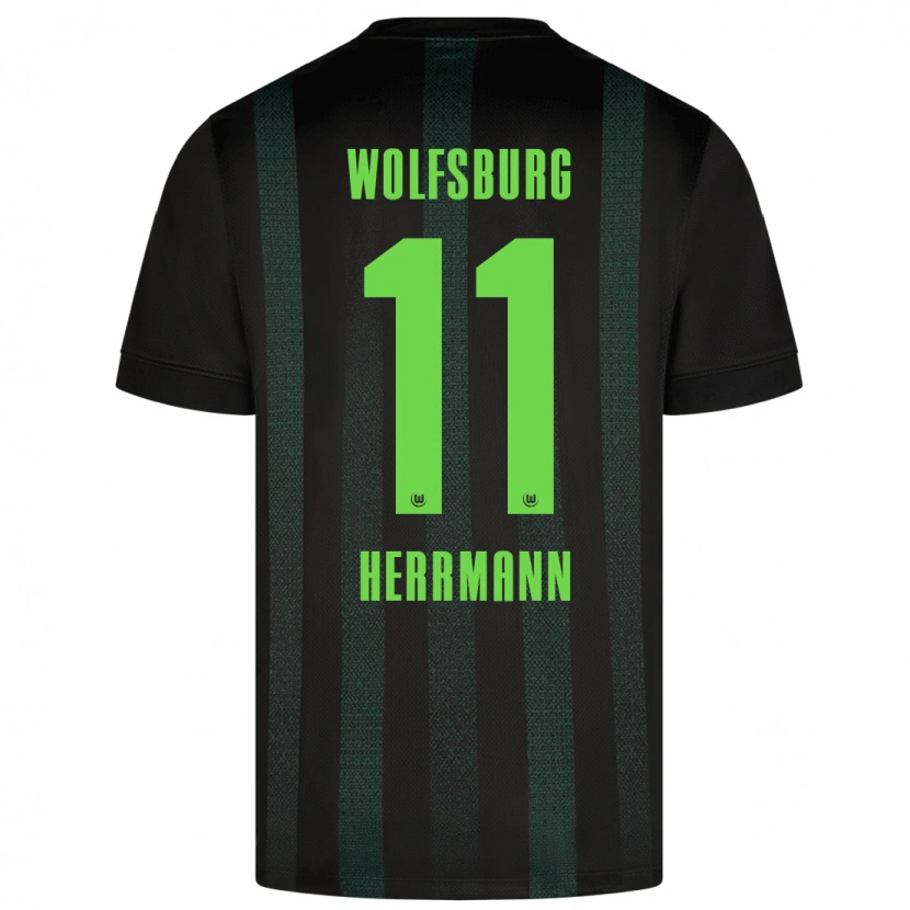 Danxen Damen Max Herrmann #11 Dunkelgrün Auswärtstrikot Trikot 2024/25 T-Shirt Schweiz