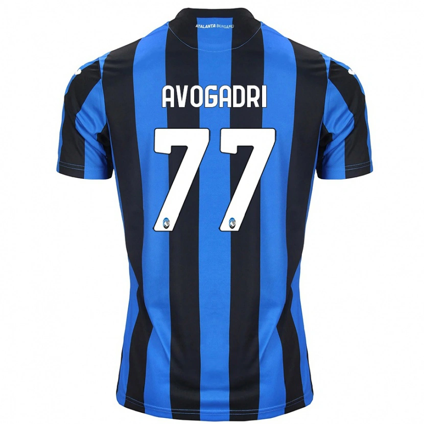 Danxen Kinder Lorenzo Avogadri #77 Blau Schwarz Heimtrikot Trikot 2024/25 T-Shirt Schweiz