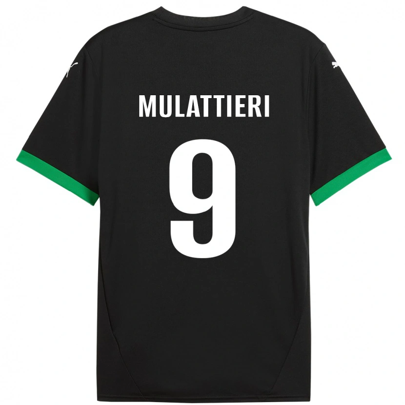 Danxen Kinder Samuele Mulattieri #9 Schwarz Dunkelgrün Heimtrikot Trikot 2024/25 T-Shirt Schweiz