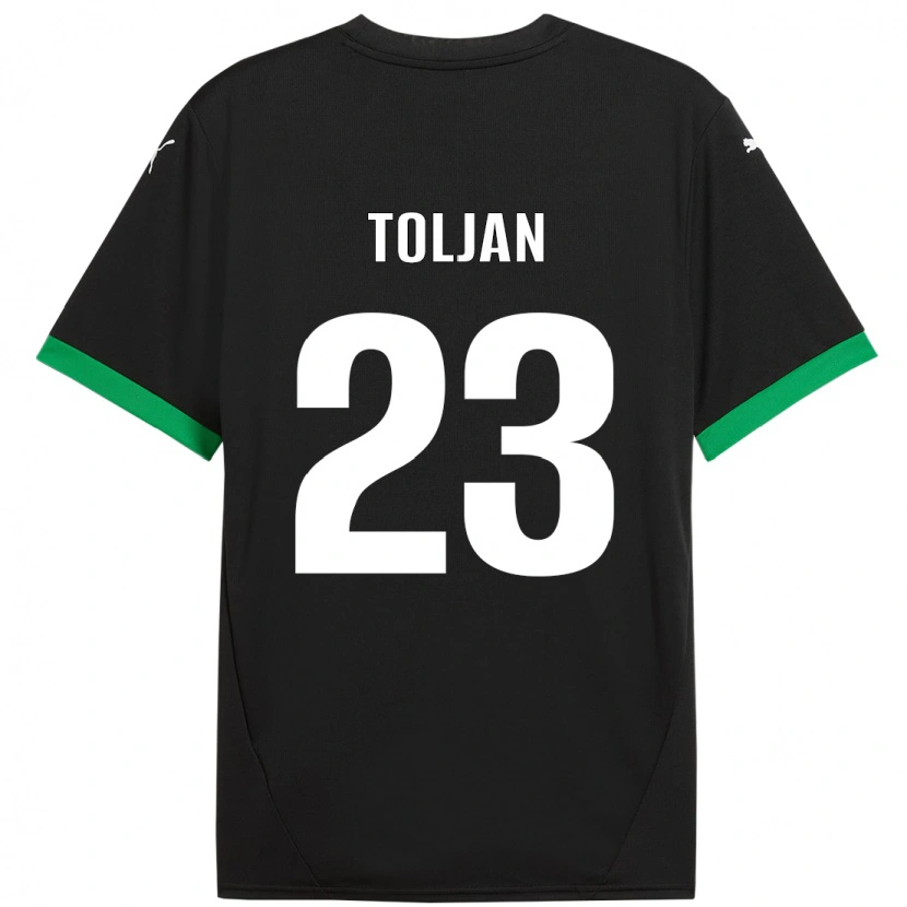Danxen Kinder Jeremy Toljan #23 Schwarz Dunkelgrün Heimtrikot Trikot 2024/25 T-Shirt Schweiz