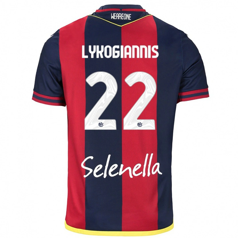 Danxen Kinder Charalampos Lykogiannis #22 Rot Königsblau Heimtrikot Trikot 2024/25 T-Shirt Schweiz