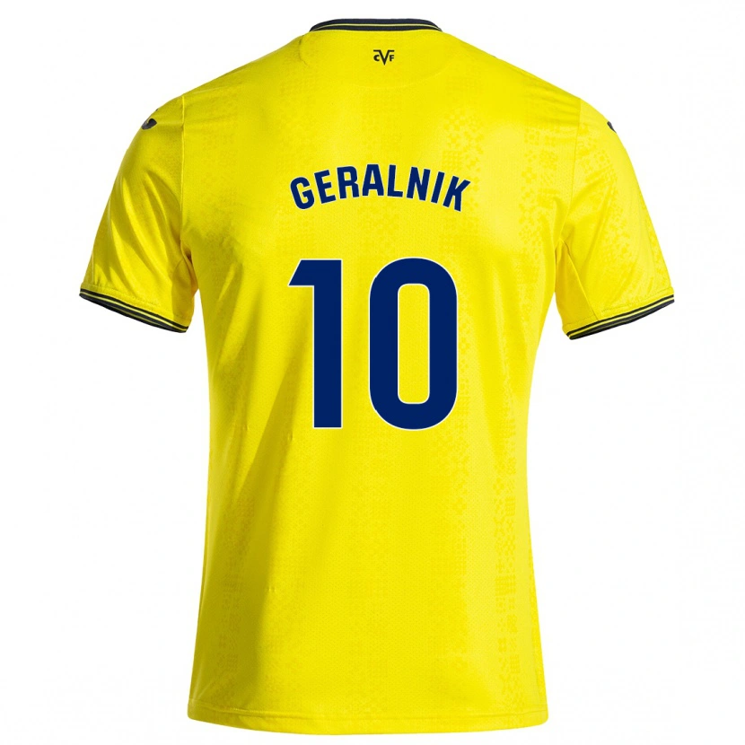 Danxen Kinder Tiago Geralnik #10 Gelb Schwarz Heimtrikot Trikot 2024/25 T-Shirt Schweiz