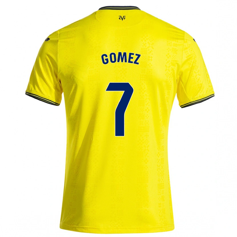 Danxen Kinder Lucía Gómez #7 Gelb Schwarz Heimtrikot Trikot 2024/25 T-Shirt Schweiz
