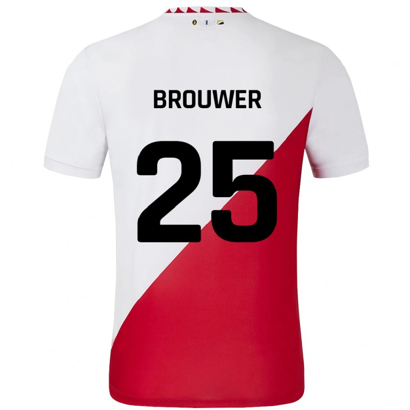 Danxen Kinder Michael Brouwer #25 Weiß Rot Heimtrikot Trikot 2024/25 T-Shirt Schweiz