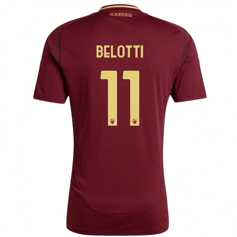 Danxen Kinder Andrea Belotti #11 Rot Braun Gold Heimtrikot Trikot 2024/25 T-Shirt Schweiz