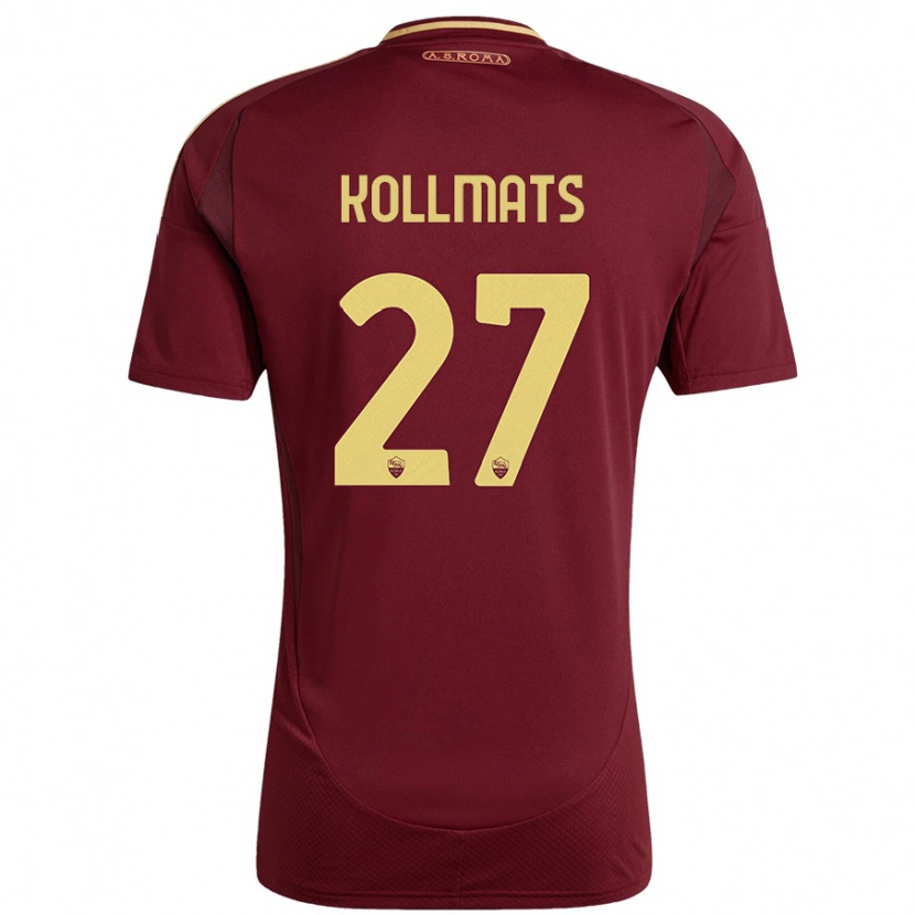 Danxen Kinder Beata Kollmats #27 Rot Braun Gold Heimtrikot Trikot 2024/25 T-Shirt Schweiz